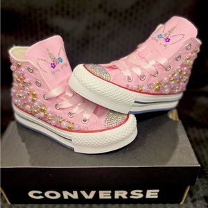 Unicorn Shoes Custom Converse with Rhinestones